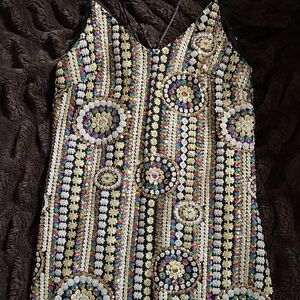Sequin multicolor mini dress
